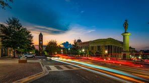 Downtown Spartanburg, South Carolina cityscape