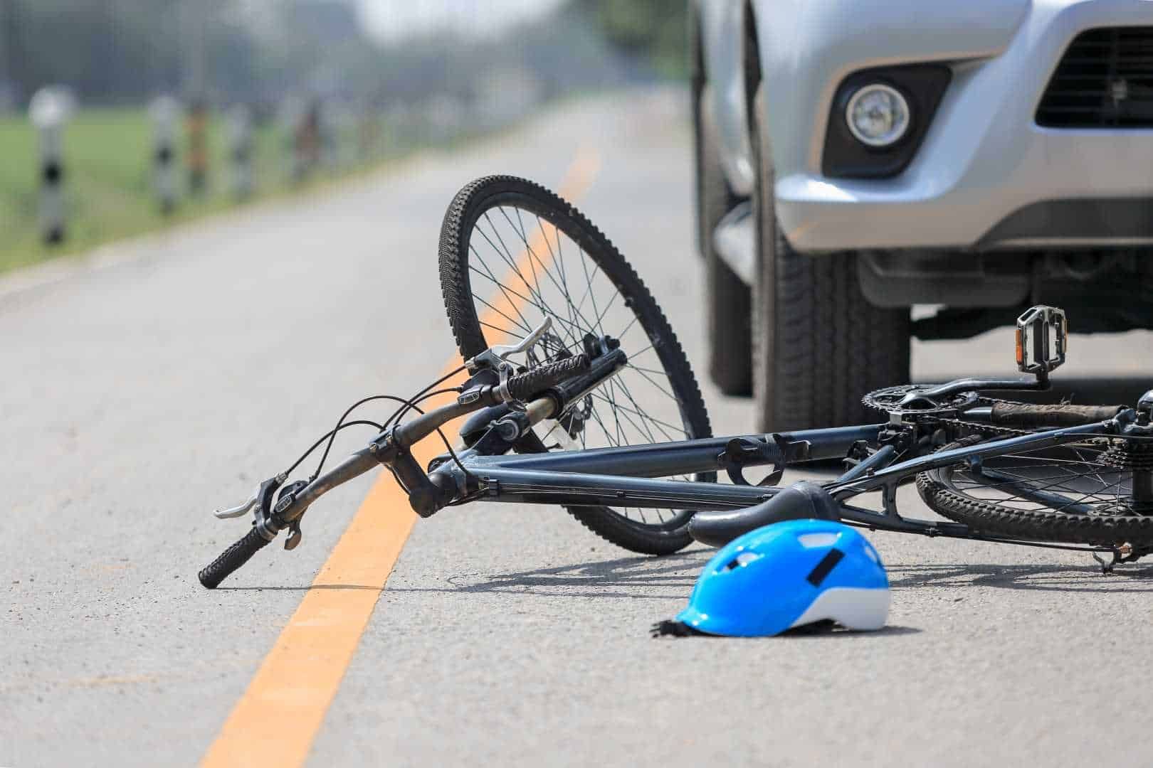 Car and Bike collision accident on street