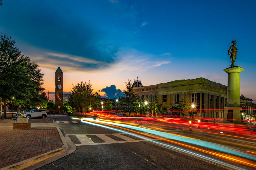 Downtown Spartanburg, South Carolina cityscape