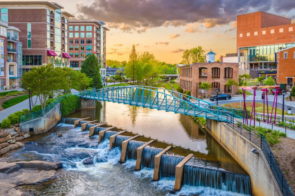 Cityscape of Greenville South Carolina