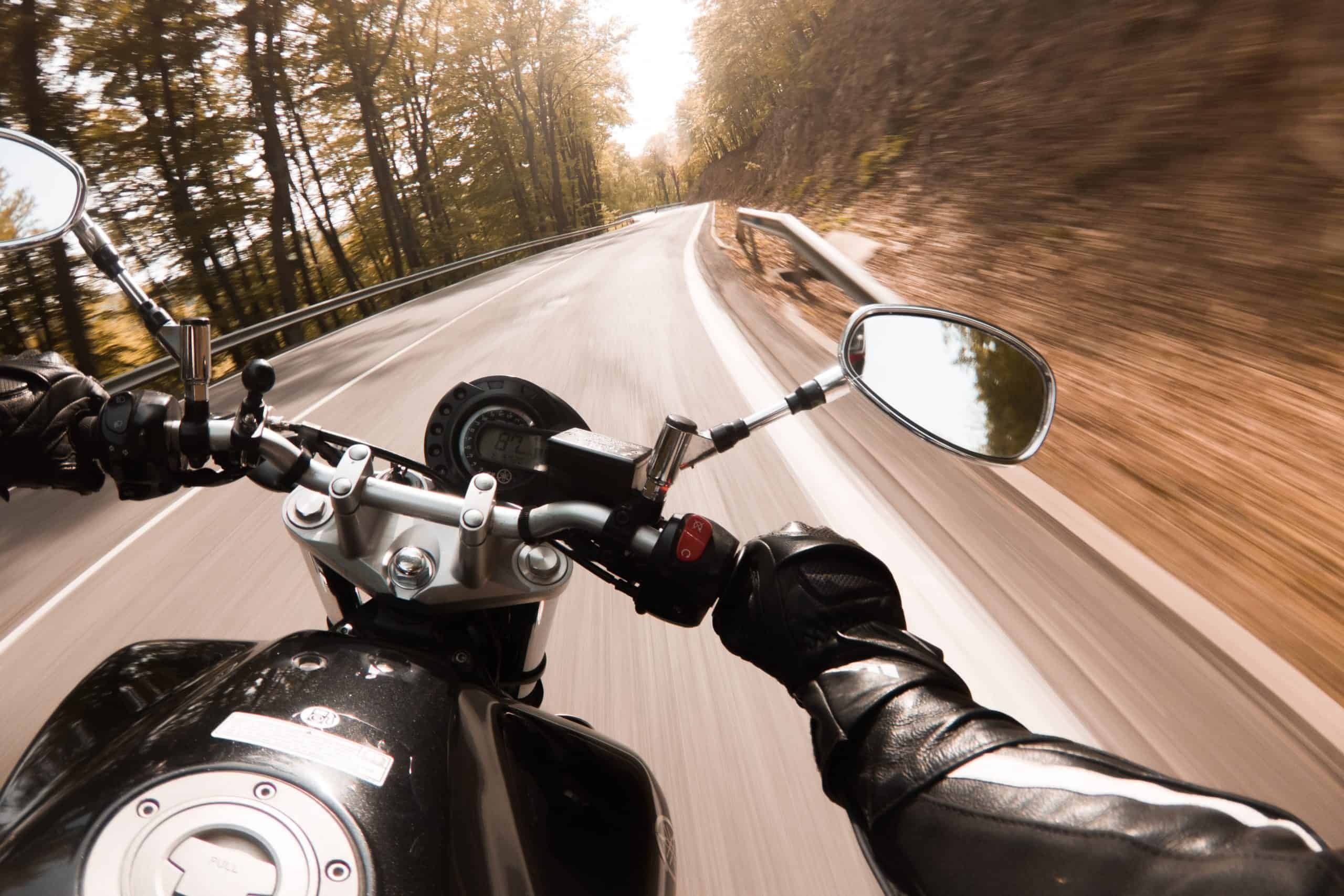 man riding on the road