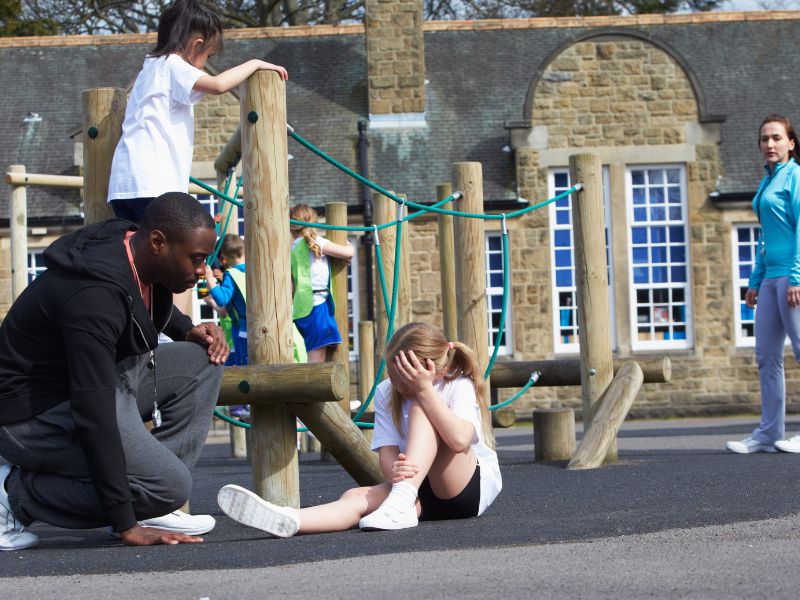 Child injured on playground