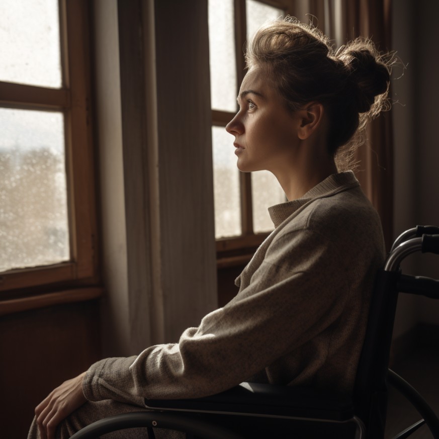 An injured woman in Anderson looks out her window