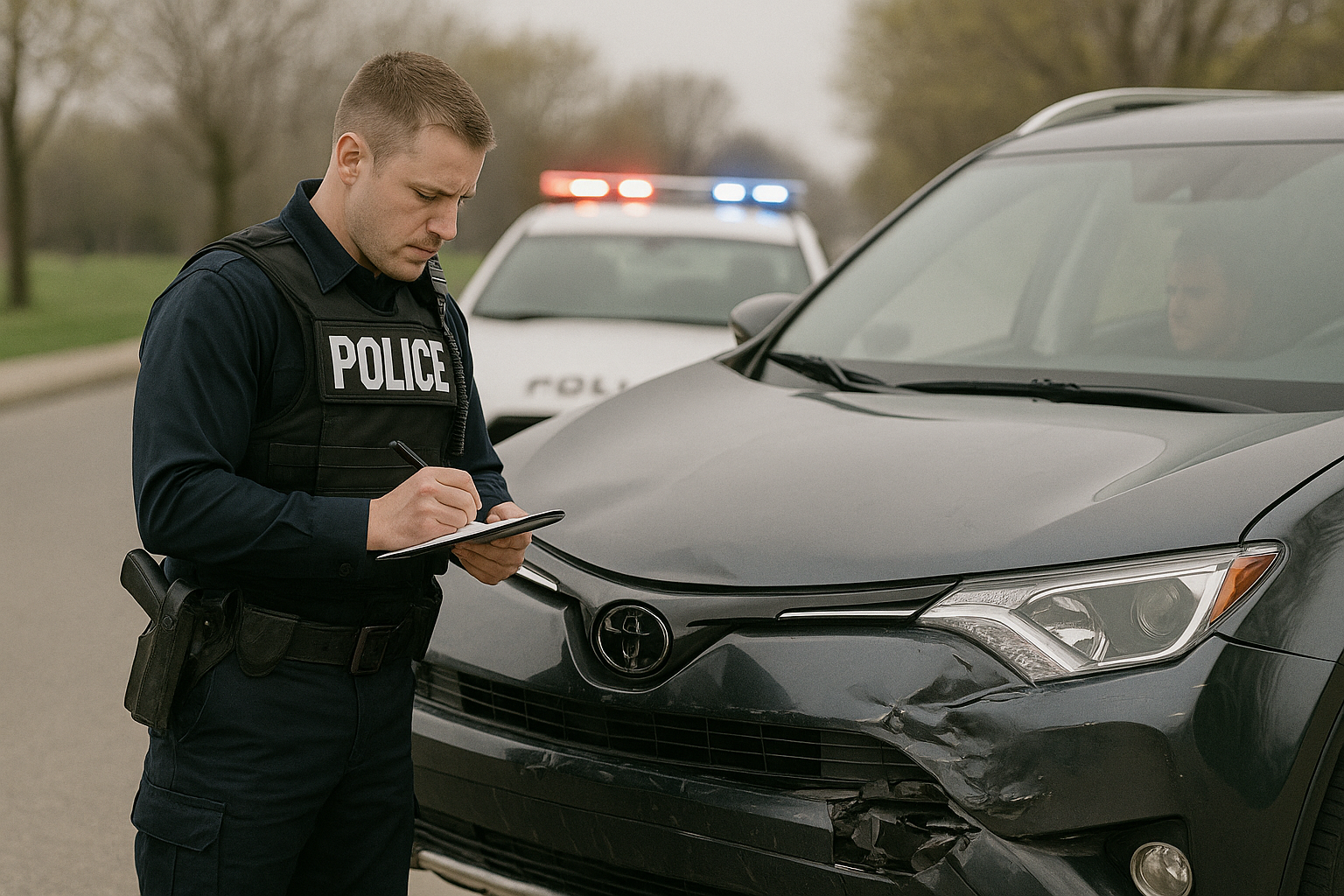 a police officer in South Carolina writes a ticket